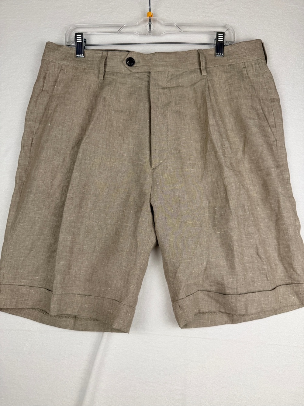 Todd Snyder 100% Linen Tailored Shorts - Taupe